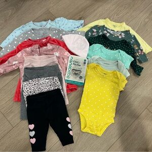 16 pcs of Colorful Baby Clothing bundle size 3m